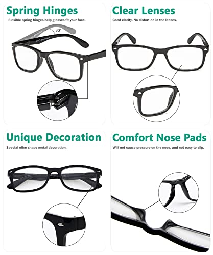 Eyekepper Classic Vintage Style Reading Glasses, Black - Image 5