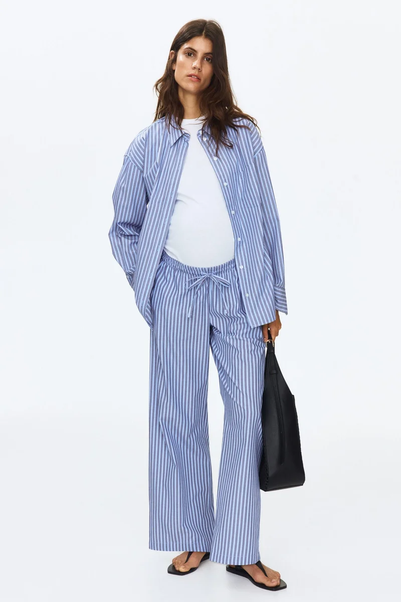 H&M MAMA Cotton drawstring trousers