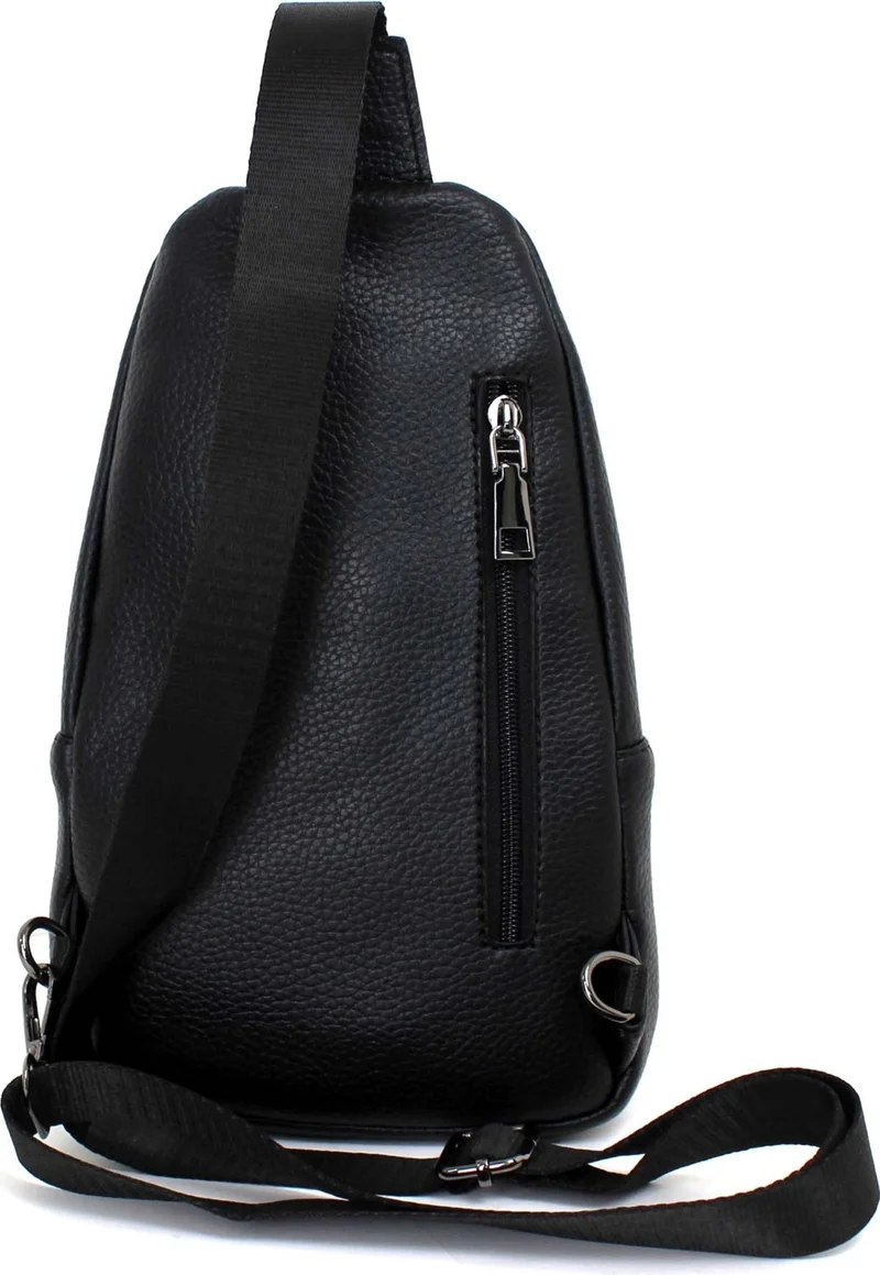 Derise Club Black Color Cross Strap Bag Chest Bag Multi-Compartment Shoulder Strap Bodybag Bag with Headphone Outlet