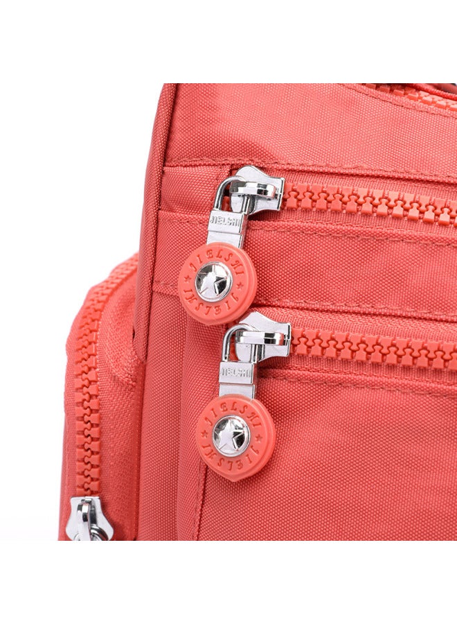 OxFord Cloth Women's Bag Summer Lightweight Shoulder Messenger Bag Casual Versatile Waterproof Nylon Cloth Bag-Color:Orange  - Image 4
