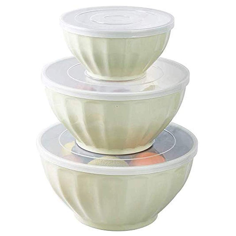 Niyanta Salad Bowl Round Storage Container Serving Bowl Microwave Safe Keep Fresh Multipurpose Bowls - Image 5