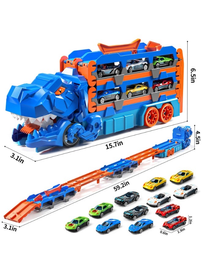 Dovva Dinosaur Race Track Toys for Boys, Race Track Truck Car Toys Boy Toys Gift for Kids Age 4 5 6 7 8 Years Old - Image 2