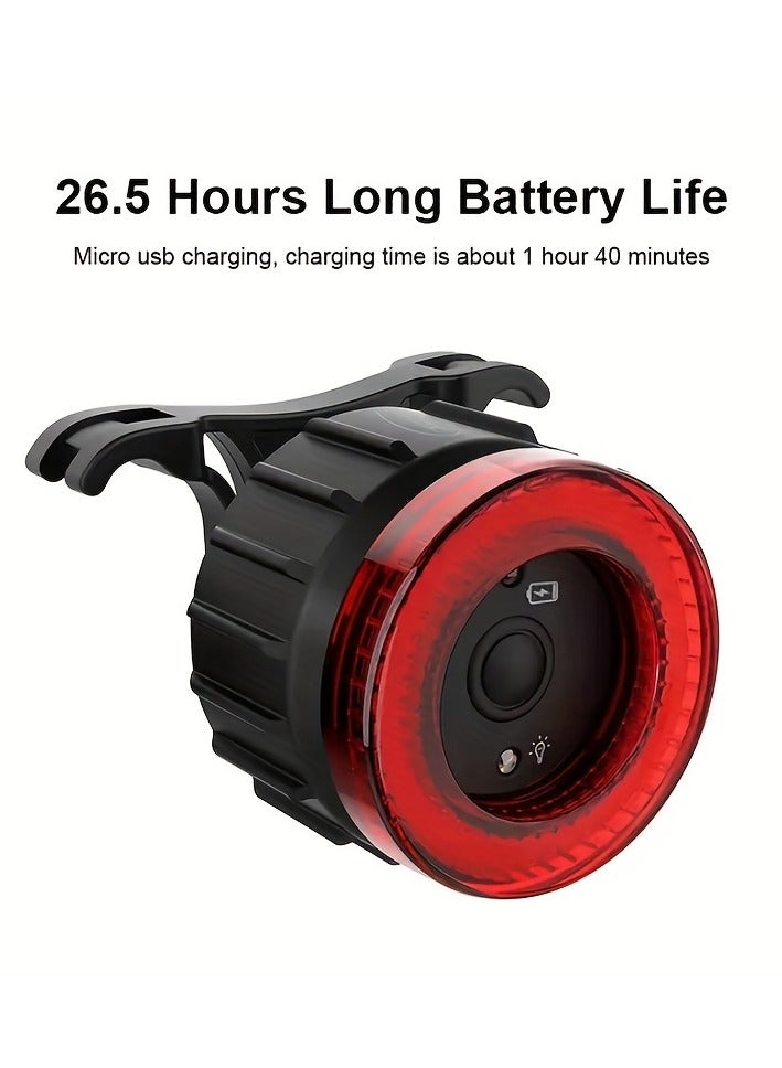 TWOOC Smart Bike Tail Light – Auto On/Off u0026 Brake Sensing LED Bicycle Rear Light with USB Rechargeable Battery | Waterproof u0026 5 Lighting Modes for Night Cycling Safety - Image 3