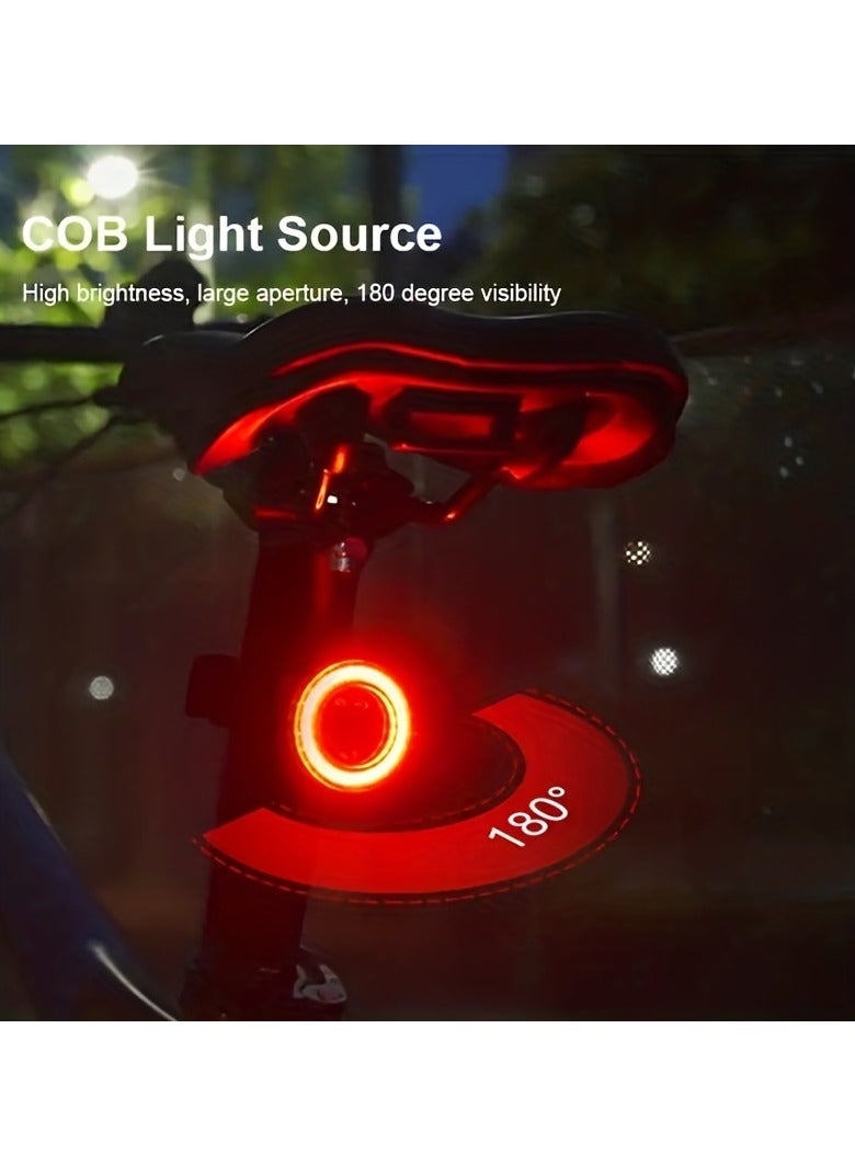 TWOOC Smart Bike Tail Light – Auto On/Off u0026 Brake Sensing LED Bicycle Rear Light with USB Rechargeable Battery | Waterproof u0026 5 Lighting Modes for Night Cycling Safety - Image 2