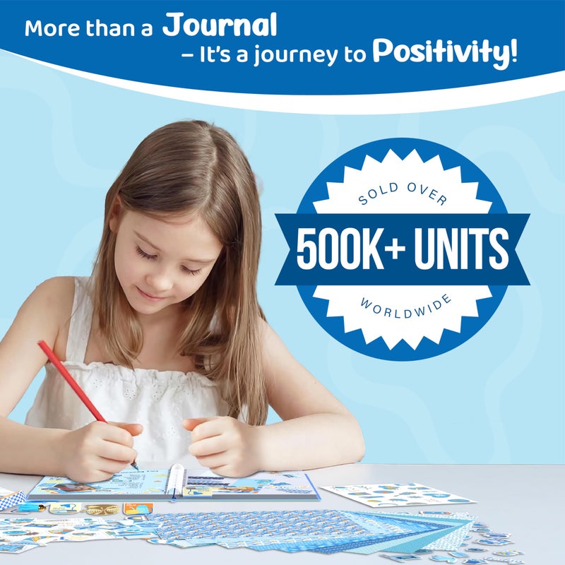 jackinthebox Calming Journal Kit for Girls Ages 8â€“12, 242 pcs, Scrapbooking Journal Set for Teen & Tween Girls, 10 Fun Gratitude Exercises, Journal Art & Craft Kit, Valentineâ€™s Day Gift for Girls 8 9 10 11 12 - Image 2