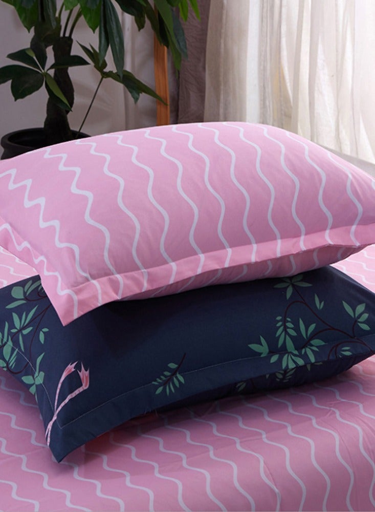 Sharpdo مجموعة سرير شارب دو 3 قطع، طقم لحاف قطني أزرق داكن، بدون قلب، غطاء لحاف مقاس كينغ، 220*240 سم، مع غطاء لحاف وأكياس وسائد - Image 4