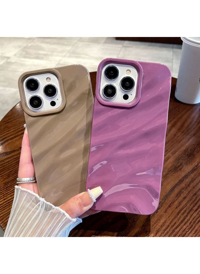 Digital Computer/For Iphone Protective Case - Transparent Frosted Matte Design-Color:WT Solid Color Pleated Wine Red-Applicable Model:14 (without Packing)