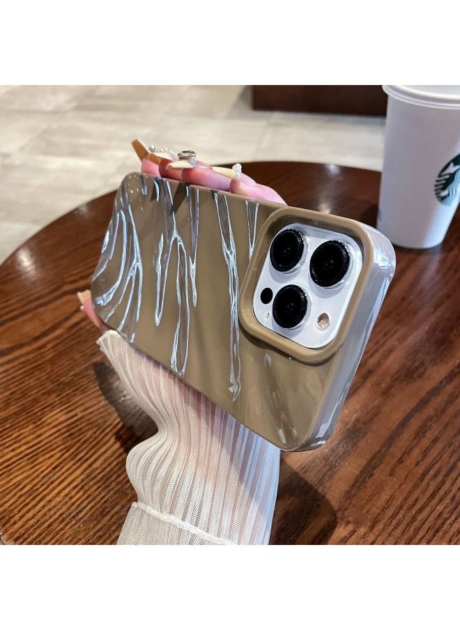 Digital Computer/For Iphone Protective Case - Transparent Frosted Matte Design-Color:WT Solid Color Pleated Wine Red-Applicable Model:14 (without Packing)