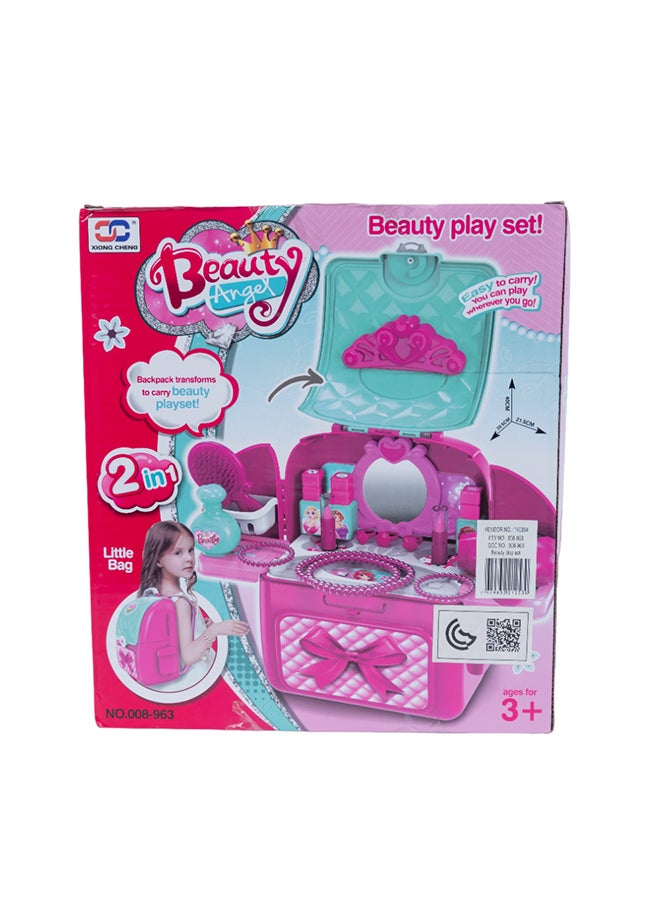 Toys Children's Makeup Toy, Makeup Toys With 2in1 Play Vanity Dressing Table, Childrensmakeup Accessories Set Pretend Play Toys, Gift For Girls  - Image 1
