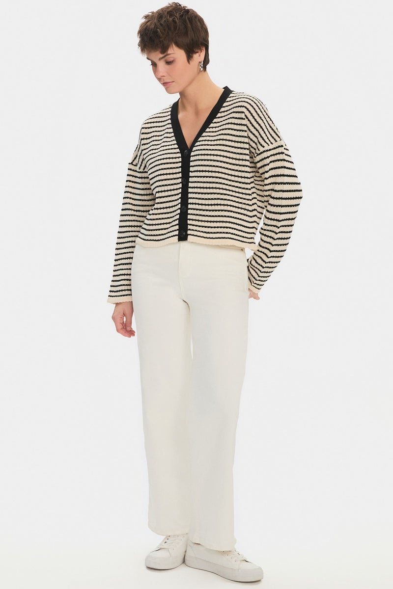 NG Style Exclusive Striped Knitted Cardigan  - Image 5
