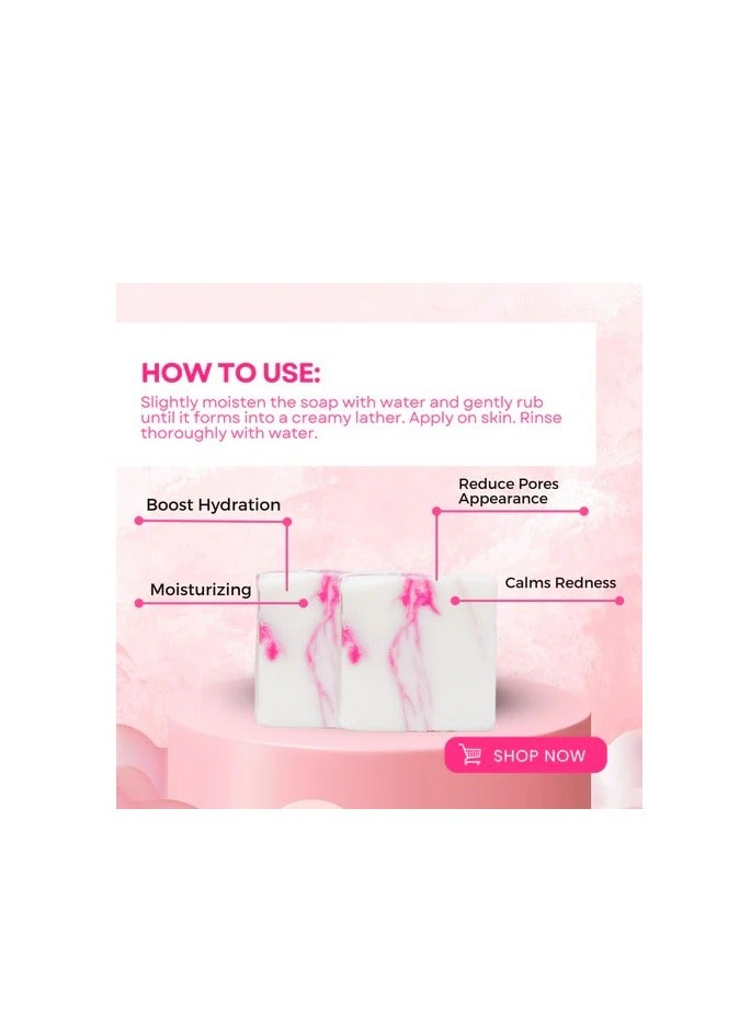 BMRS Niacinamide with Glutathione Soap Pack of 4 Whitening and Brightening Face and Body 70g Each - Image 5