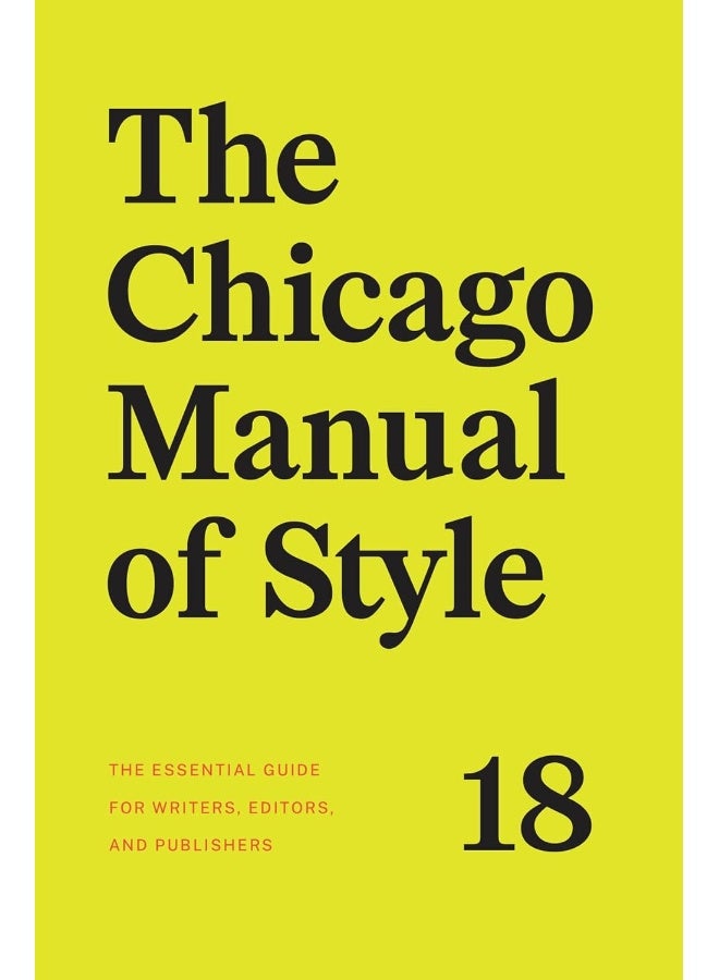 The Chicago Manual of Style, 18th Edition (18TH)