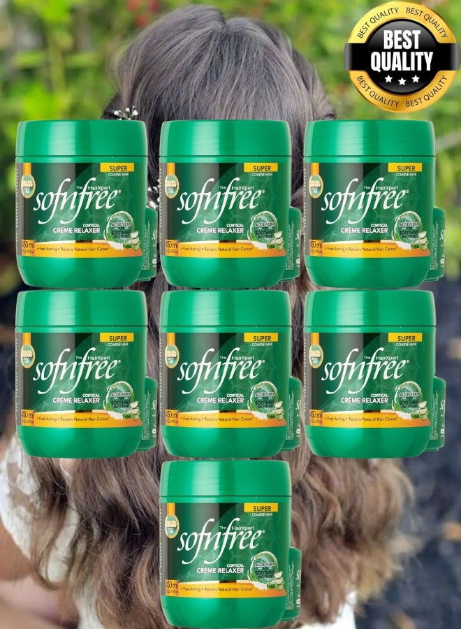 سوفن فري 7 قطع كريم فرد وتنعيم الشعر الاحترافي للشعر الخشن من سوفت ان فري 450 مل - Image 1