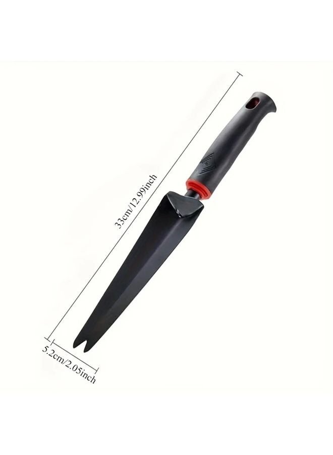 Black Ergonomic Garden Shovel with Red Glove Handle Durable Metal Plastic Root Digging Tool - Image 4