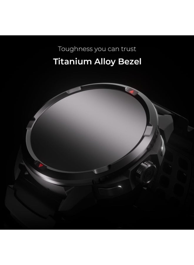 Noise Endeavour Pro Outdoor Rugged Military Smart Watch, Titanium Alloy Bezel, Dual-Band GPS, 164ft Water Resistance, 28 Days Battery on Standby, AI Companion, for iOS & Android (Carbon Black) - Image 2