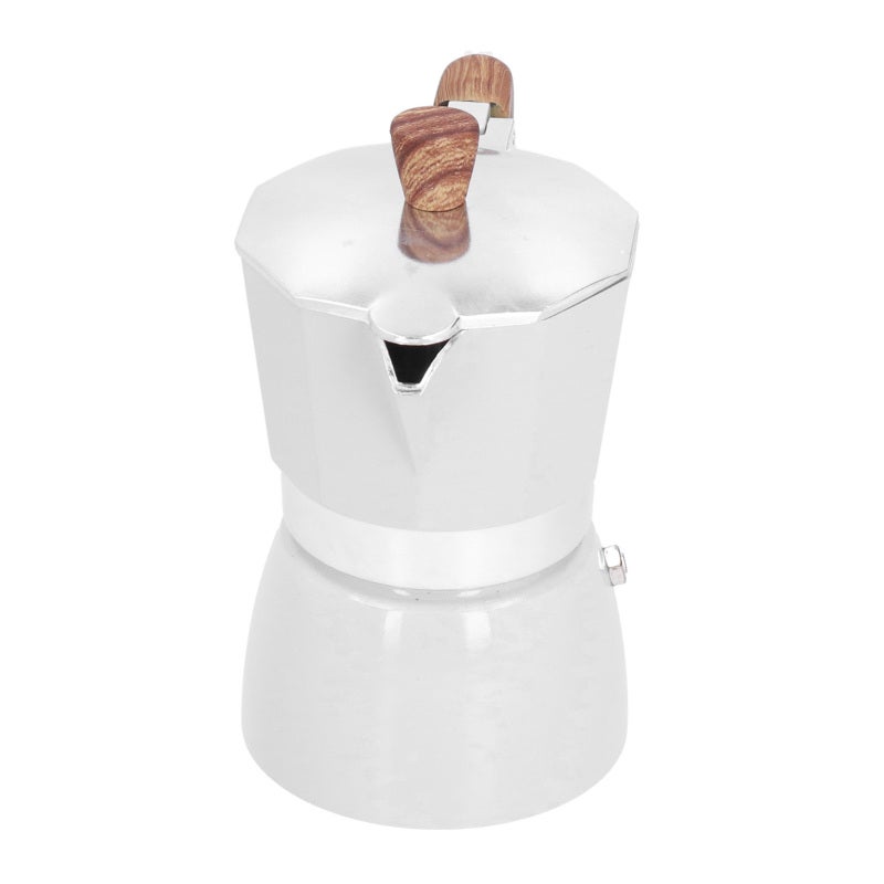Moka Coffee Pot: 2-Layer Food Grade Aluminum, Heat Resistant Handle, Easy To Operate - Lightweight Travel Coffee Maker for Home Office Outdoor Use - Image 1