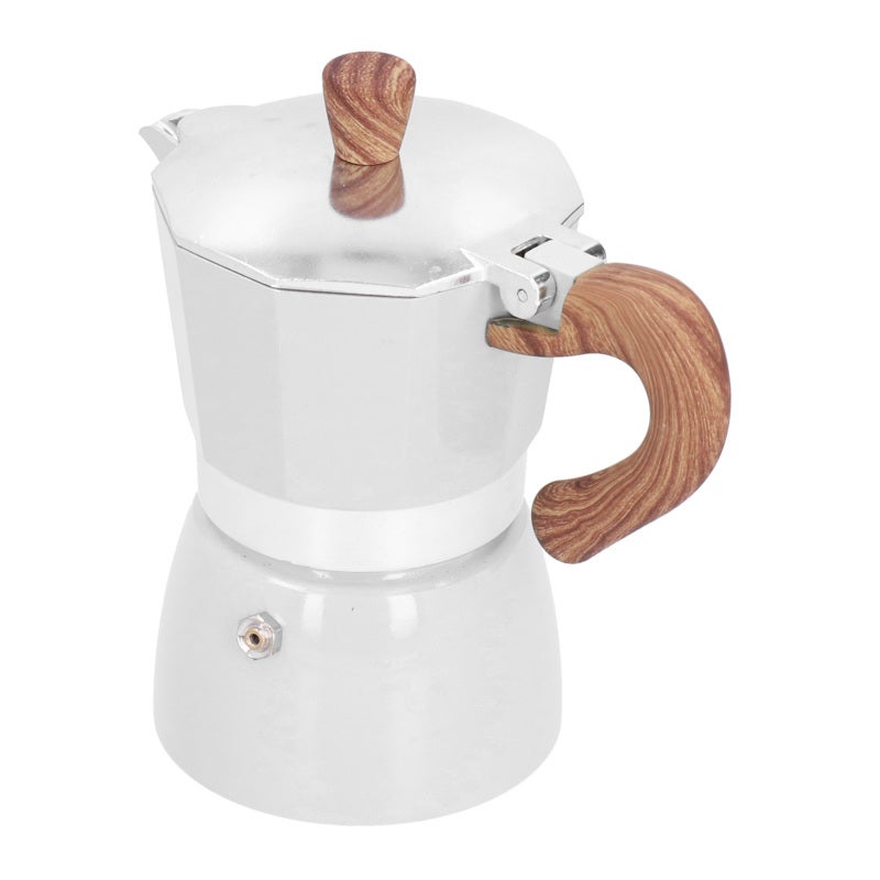 Moka Coffee Pot: 2-Layer Food Grade Aluminum, Heat Resistant Handle, Easy To Operate - Lightweight Travel Coffee Maker for Home Office Outdoor Use - Image 3