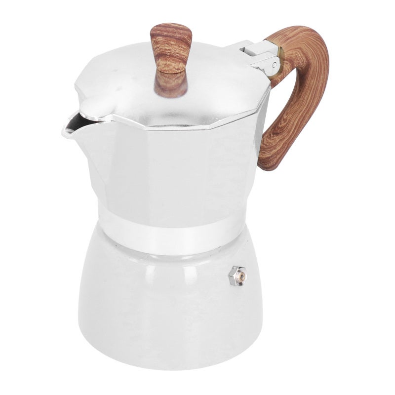 Moka Coffee Pot: 2-Layer Food Grade Aluminum, Heat Resistant Handle, Easy To Operate - Lightweight Travel Coffee Maker for Home Office Outdoor Use - Image 2