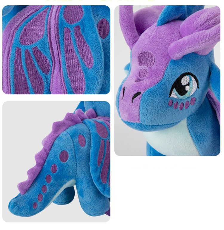 EASELR Wings of Fire Dragon Plush Toy Rainwing Dragon Stuffed Animals Pterosaur Plush Flying Dragon Pillow Plushies Gifts for Fans Kids Boys Girls Silkwing - Image 5