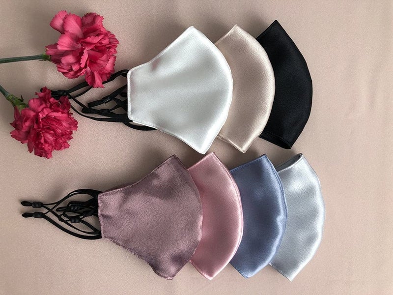 VIYANSHI VIYANSHI Hansavani Enterprise Silksatin face mask soft elastic face mask for women and mengirls a32  - Image 1