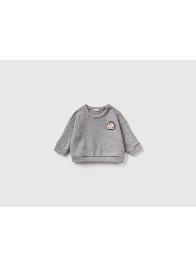 UNITED COLORS OF BENETTON Sweatshirt In Recycled Cotton Blend - Image 1