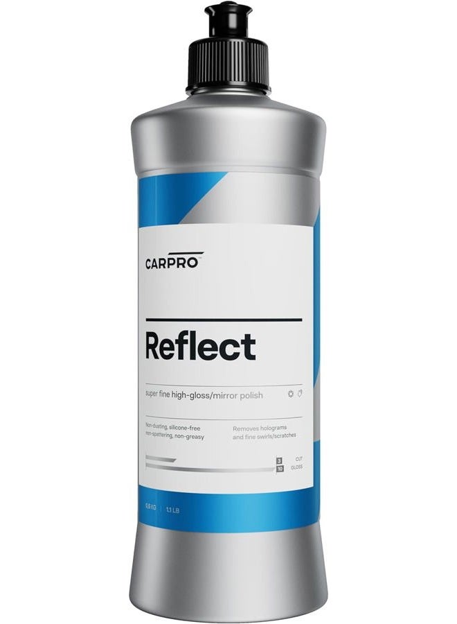 CarPro Reflect High Gloss Finishing Polish - Reflective & Glossy Finish Without Durable Fillers, Silicones, Waxes, Polymers, or Teflon - Body Shop Safe, No Dusting. Rotary & Dual Action - 500mL (17oz) - Image 1