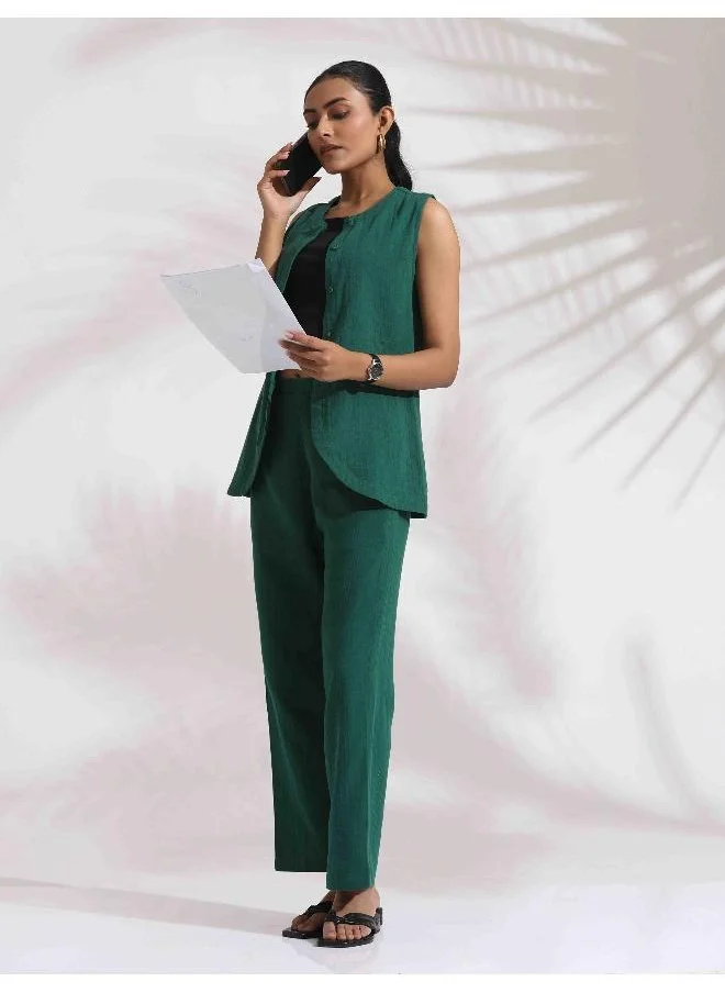 trueBrowns trueBrowns Green Cotton Co-ord Set