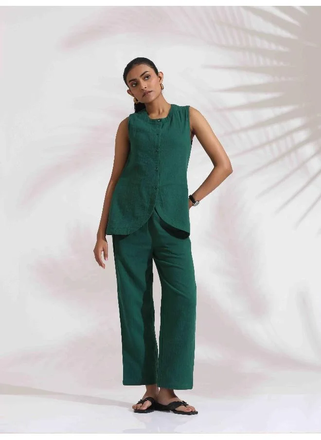 trueBrowns trueBrowns Green Cotton Co-ord Set