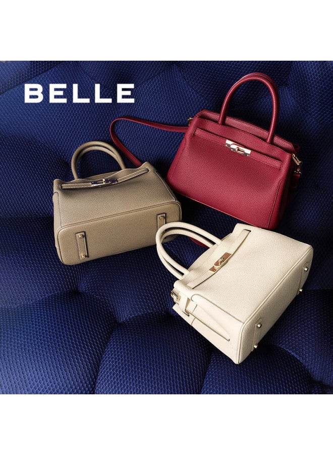 Belle Women's Handbag, New Model, Gold-plated "golden Years" Texture Platinum Bag, Handheld Bag X7257ax5, Red - Image 3