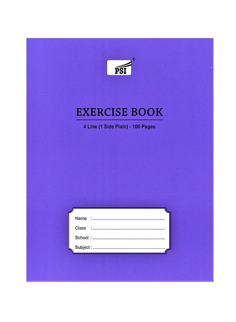 Psi 12Pieces Four Line Exercise Notebook, 100 Pages Blue - Image 2