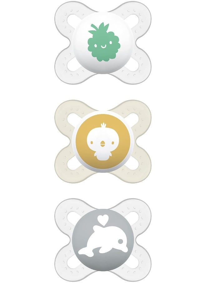 MAM MAM Start Newborn Pacifiers Value Pack 0-2 Months, Newborn Unisex Baby Pacifiers (3 Pack), Best Pacifier for Breastfed Babies  - Image 1