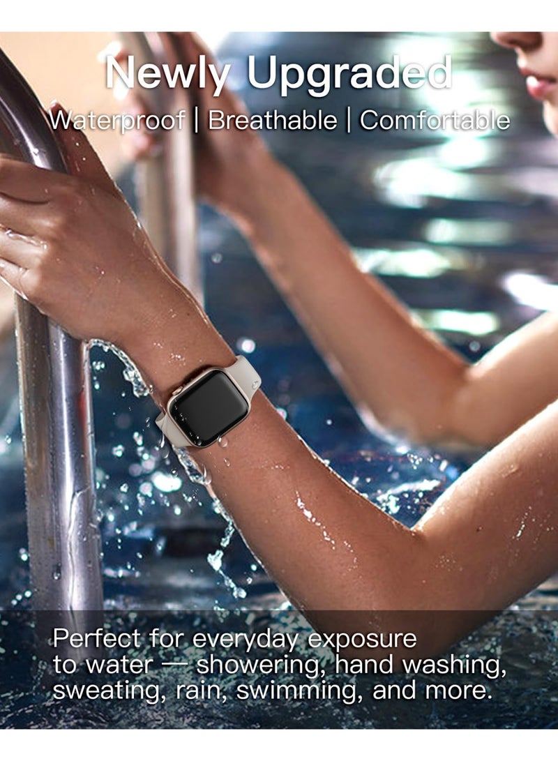 6 Pack Sport Bands Compatible with Apple Watch Band 38mm 40mm 41mm 42mm 44mm 45mm 49mm 46mm,Silicone Waterproof Strap for iWatch Apple Watch Series 11 10 9 Ultra 8 7 6 5 4 3 2 6 SE Women Men - Image 2