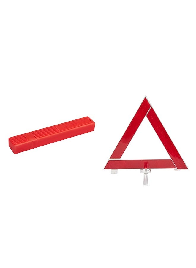 LAWAZIM Triangle Road Warning Sign I - High-Visibility Reflective Emergency Sign with Stable Base and Foldable Design - Portable Safety Triangle for Emergency Roadside Assistance Vehicle Breakdowns  - Image 1