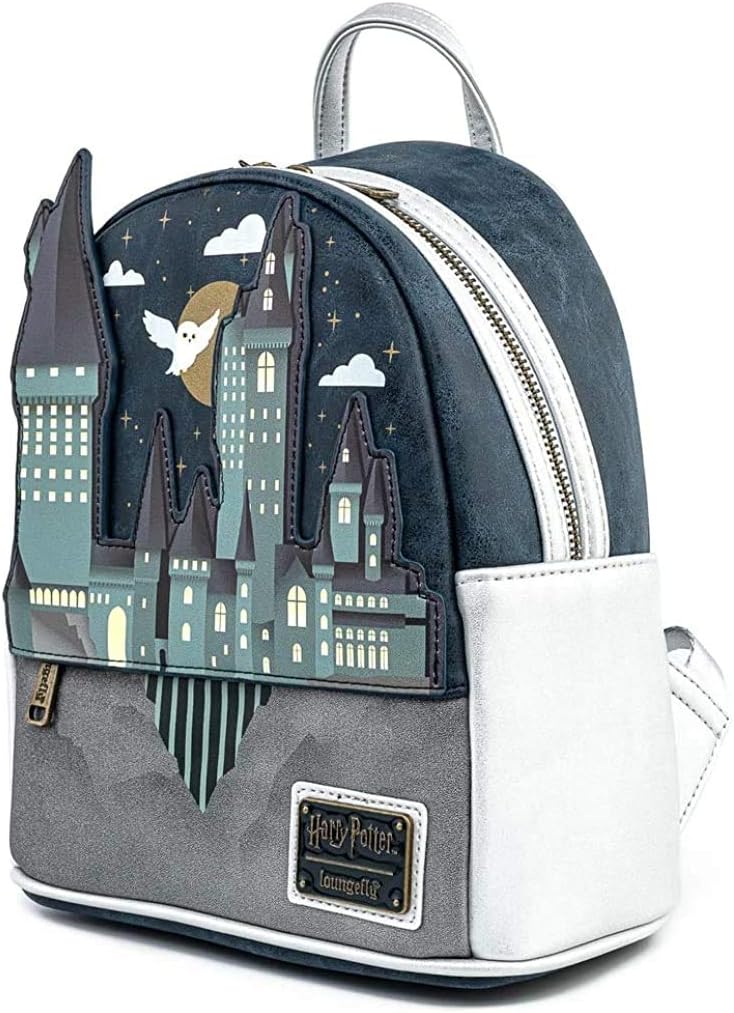 Loungefly حقيبة كتف مزدوجة الحزام للنساء من لاونجفلاي هاري بوتر قلعة هوغوورتس هيدويغ - Image 2