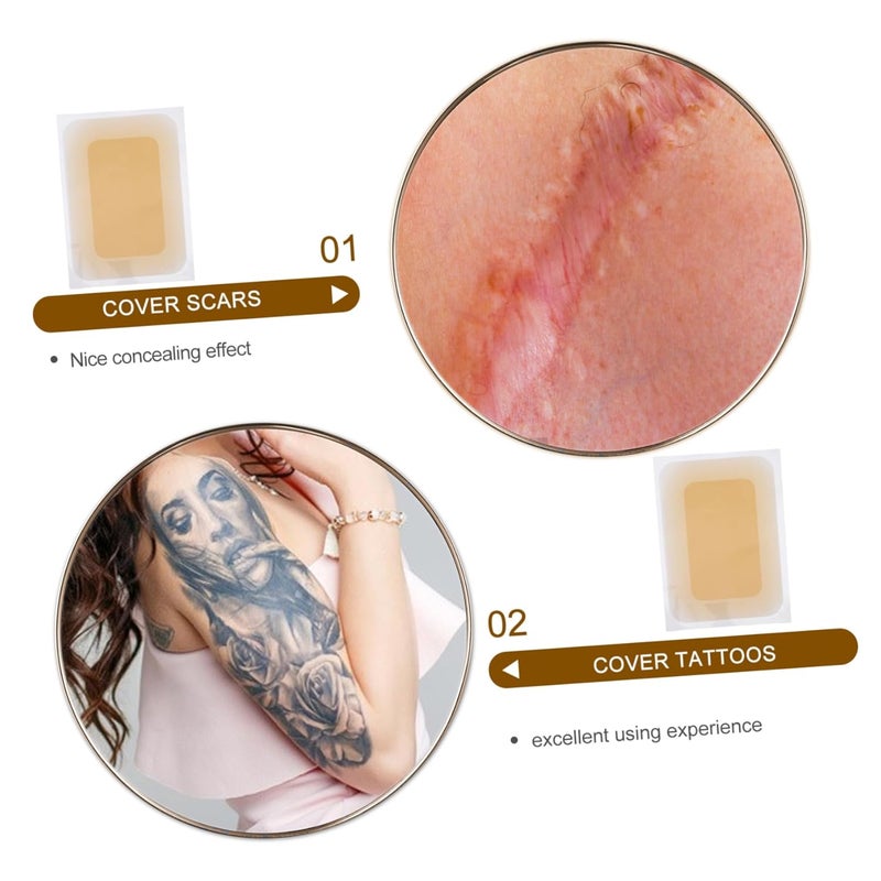 Temporary Realistic Tattoos Cover Concealer Sticker for Scar Coverup Makeup Correction Freckle Makeup for Boys and Girls - Image 4