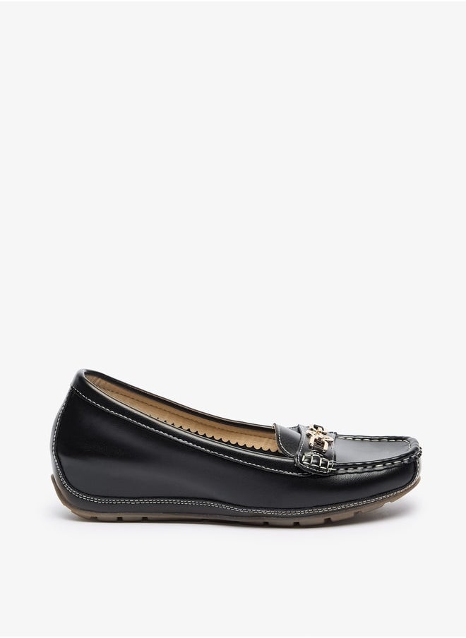 Le Confort Women Metal Accent Loafers with Wedge Heels  - Image 3