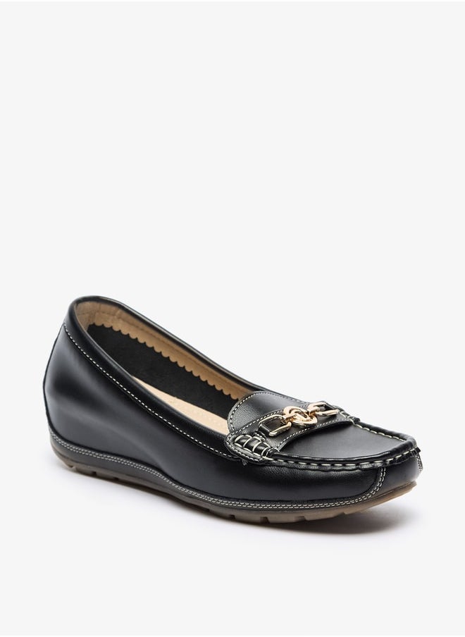 Le Confort Women Metal Accent Loafers with Wedge Heels  - Image 1