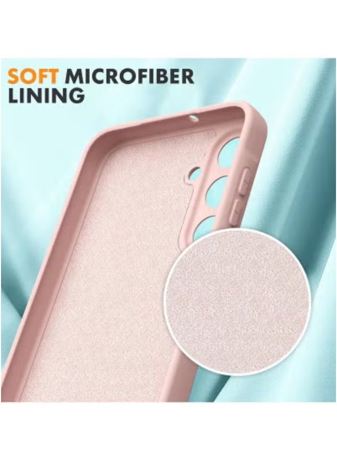JAJEEK Case for Samsung Galaxy A16 4G/5G – 2 Pack Tempered Glass Screen Protector & Soft TPU Liquid Silicone Shockproof Rubber Gel Case in Pinksand | Full Protection Bundle with Anti-Scratch, Anti-Fingerprint, and Durable Design for Samsung A16 - Image 4