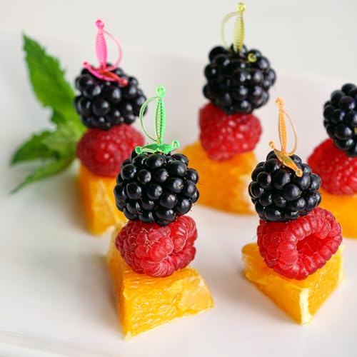 True Spear Appetizer Picks, Mini Sword Toothpicks Plastic, Cocktail Swords Skewers for Drinks, Desserts Birthday Party Supplies, Set of 50, Multicolor - Image 4