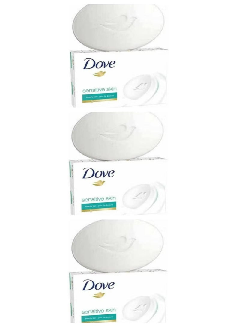 دوف صابون تجميل غير معطر للبشرة الحساسة، 106 غرام، 3 قطع