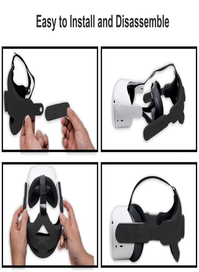 TNE Headband for Oculus Quest 2/Meta Quest 3 Headset Virtual Reality VR | Replacement Accessories for Quest 2/3 Elite Head Strap Reduce Head Pressure, Enhanced Support, Large Cushion (Black) - Image 3