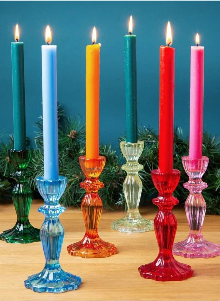 Talking Tables Talking Tables Glass Candle Holder Orange
