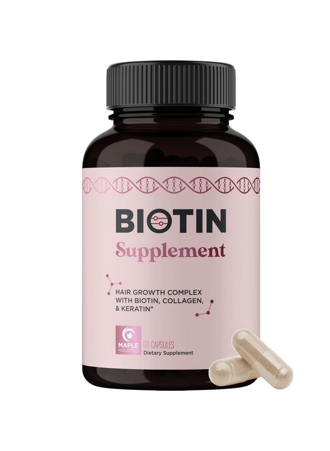 مايبل هوليستكس فيتامينات نمو الشعر الأكثر كثافة للنساء - مكمل البيوتين والكولاجين القوي مع فيتامينات الشعر الصحية لتساقط الشعر - مكمل لنمو الشعر بشكل أقوى وأكثر كثافة (شهر واحد) (للنساء) - Image 1