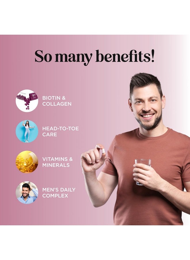 مايبل هوليستكس فيتامينات نمو الشعر الأكثر كثافة للنساء - مكمل البيوتين والكولاجين القوي مع فيتامينات الشعر الصحية لتساقط الشعر - مكمل لنمو الشعر بشكل أقوى وأكثر كثافة (شهر واحد) (للنساء) - Image 3