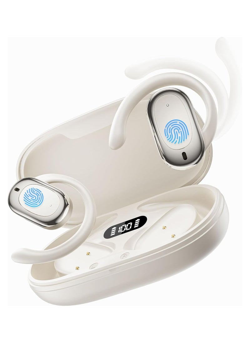 lekikpo AI Translator Earbuds, Language Translator Earphone 3-in-1 Real-Time Translation Device TWS 144 Languages & 8 Offline iOS and Android (Milky White)  - Image 1