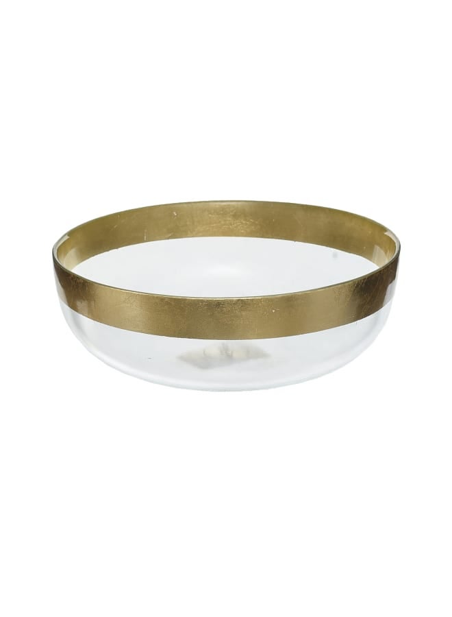 Ardacam Classic Gold Foil Taped Bowl 15.8 cm-Clear - Image 1