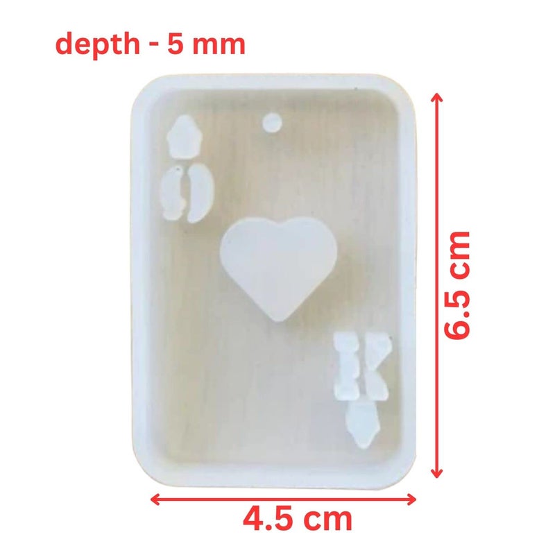 R H LIFESTYLE R H lifestyle Silicone Personalized Card Keychain Resin Casting Moulds (Silicone Card Queen Mould) SM4692 - Image 2