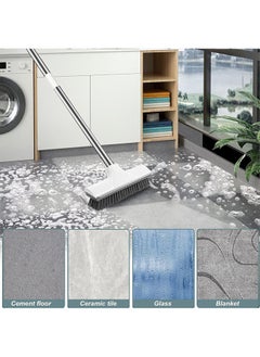 Generic Cleaning Brush with Long Handle, Long Handle Floor Scrubbing Brush with Squeegee, 2 in 1 Long Handle Floor Scrubbing Brush with Stiff Brush Bristles Can be hung, Shower Scrubber Kit with 108cm Extendable Handle for Bathroom, Kitchen, Deck, Tub and Tile  - Image 5