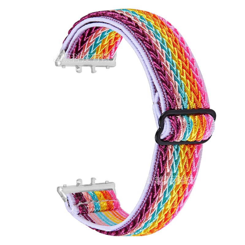 Adjustable Nylon Loop Strap Smartwatch Band Compatible with Samsung Galaxy Watch with Fit Replacement Strap for Daily Wear - Image 3
