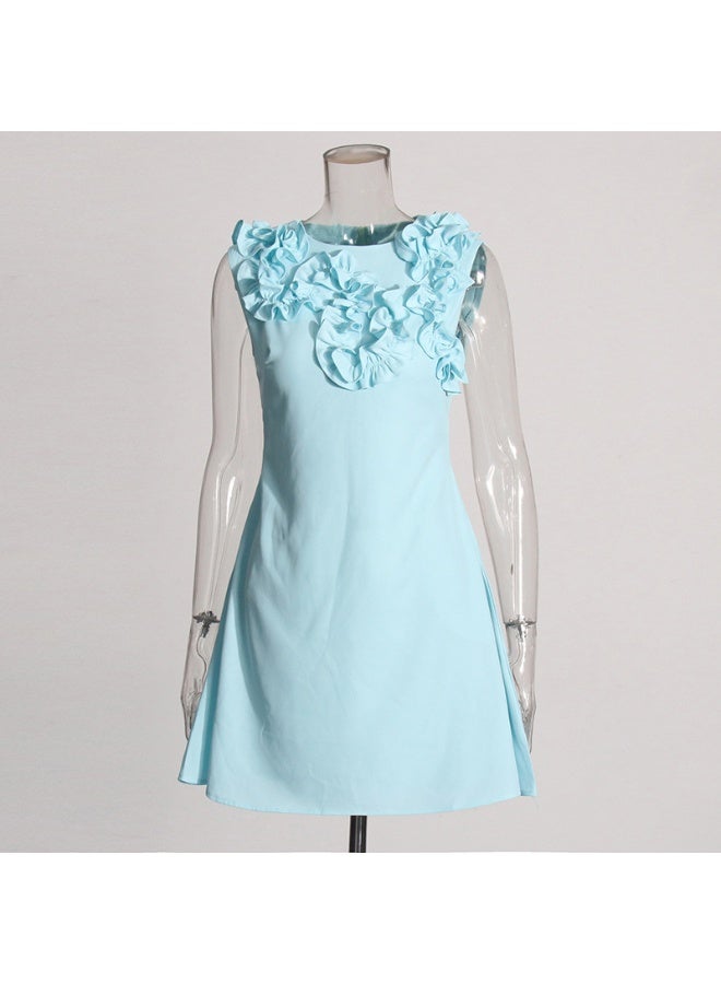 Madam Uniq New Designer Handmade 3D Floral Embellished Sleeveless Dress - Image 2